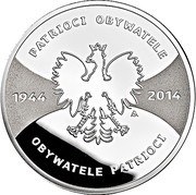 20 Zlotys Patriots 1944 Citizens 2014, Poland, 2014 reverse image