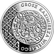 20 Zlotys Grosz of Casimir the Great, Poland, 2015 reverse image