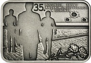 20 Zlotys 35th Anniversary of the Anti-communist Uprising in Lubin, Poland, 2017 reverse image