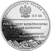 20 Zlotys Five Centuries of the Reformation in Poland obverse image
