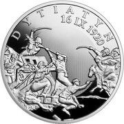 20 Zlotys The Polish Thermopylae – Dytiatyn, Poland, 2021 reverse image