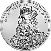 50 Zlotys Casimirus Magnus, Poland, 2014 reverse image