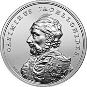 50 Zlotys Casimirus Jagellonides, Poland, 2015 reverse image