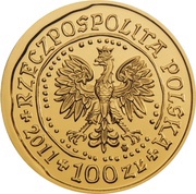 100 Zlotys White-tailed Eagle; Gold Bullion obverse image