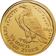100 Zlotys White-tailed Eagle; Gold Bullion, Poland, 1995-2017 reverse image