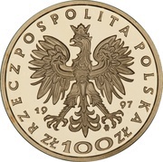 100 Zlotys Stefan Batory obverse image