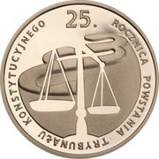 100 Zlotys 25th Anniversary of the Establishing of the Constitutional Tribunal Activity, Poland, 2010 reverse image