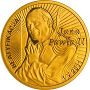 100 Zlotys Beatification of John Paul II reverse image