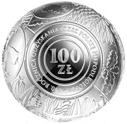 100 Zlotys 100th Anniversary of Regaining Independence by Poland, Poland, 2018 reverse image