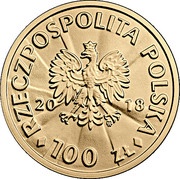 100 Zlotys Ignacy Jan Paderewski obverse image