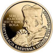 100 Zlotys Beatification of Cardinal Stefan Wyszyński, Poland, 2021 reverse image
