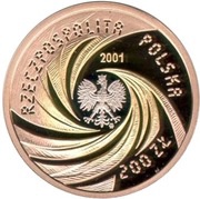 200 Zlotys Rok 2001 obverse image