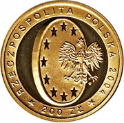 200 Zlotys Wstąpienie Polski do Unii Europejskiej obverse image