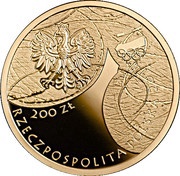 200 Zlotys Polish Olympic Team Sochi 2014 obverse image
