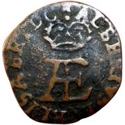 2 Denier- Albert VII and Isabella obverse image