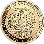 200 Zlotys 100th Anniversary of the Catholic University of Lublin, Poland, 2019 reverse image