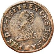 1 Liard "des Etats" - Philip II States in Revolt obverse image