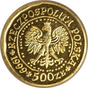 500 Zlotys White-tailed Eagle; Gold Bullion obverse image
