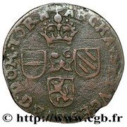 1 Liard - Albert and Isabella, Belgium, 1610-1611 reverse image