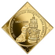 500 Zlotys 100th Anniversary of the Birth of Saint John Paul II, Poland, 2020 reverse image