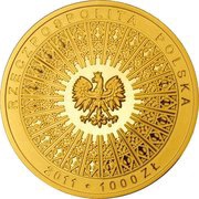 1000 Zlotys Beatification of John Paul II obverse image