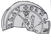 Denier Bracteate protekcyjny - Boleslaus III Wrymouth Kraków mint obverse image