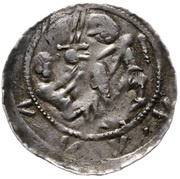 Denier - Ladislaus II the Exile Eagle and Rabbit, Kraków mint obverse image