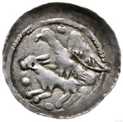 Denier - Ladislaus II the Exile Eagle and Rabbit, Kraków mint, Poland, 1138-1146 reverse image