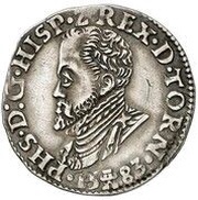 ⅒ Ecu Philippe - Philip II obverse image