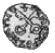 Denier poznański - Casimir III the Great Poznań mint reverse image