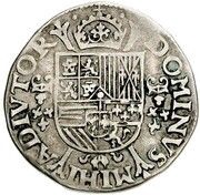 ⅕ Ecu Philippe - Philip II, Belgium, 1582-1590 reverse image