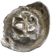 Denier Bracteate toruński - Casimir IV Jagiellon Toruń mint, Poland, 1446-1492 reverse image