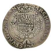 ¼ Patagon - Albert and Isabella, Belgium, 1612-1617 reverse image