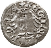 Półgrosz - Ladislaus II Jagiellon Kraków mint reverse image