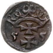 Denier gdański - Sigismund II Augustus Gdańsk mint obverse image