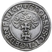 Grosz gdański - Sigismund II Augustus Gdańsk mint, Poland, 1556-1559 reverse image