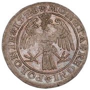 Trojak koronny - Sigismund I the Old Kraków mint, Poland, 1528 reverse image