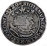 Szóstak koronny / 6 Groszy - Sigismund I the Old Kraków mint obverse image