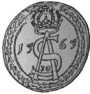 Półkopek litewski - Sigismund II Augustus Wilno or Tykocin mint, Poland, 1565 reverse image