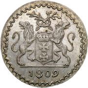 ⅕ Gulden - Marshal Lefebvre French Occupation, Trial Strike obverse image