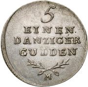⅕ Gulden - Marshal Lefebvre French Occupation, Trial Strike reverse image