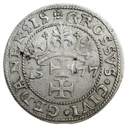 Groschen Siege coinage, Poland, 1577 reverse image