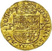 1 Gold Crown - Philip II, Belgium, 1584-1589 reverse image
