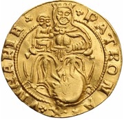 1 Ducat Siege coinage; countermarked, Poland, 1577 reverse image