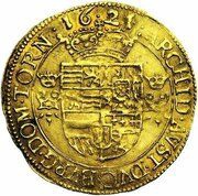 1 Gold Crown - Albert and Isabella, Belgium, 1614-1621 reverse image