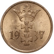 1 Pfennig, Poland, 1923-1937 reverse image