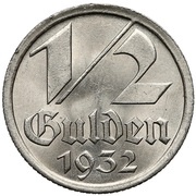 ½ Gulden, Poland, 1932 reverse image