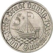 5 Gulden Pattern obverse image