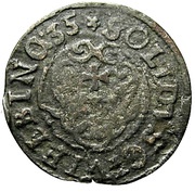 Szeląg / Solidus - Christina Swedish Occupation reverse image