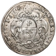 Ort - Karol X Gustaw Swedish Occupation, Poland, 1656 reverse image